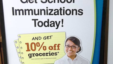 Safeway 'School Immunizations Today' Framed Poster