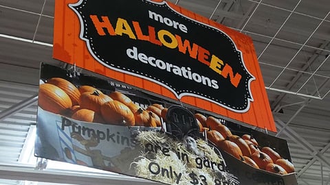 Walmart 'More Halloween Decorations' Ceiling Banner
