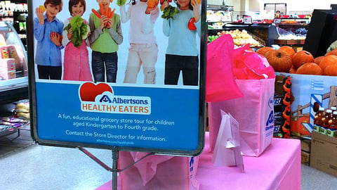 Albertsons Pink Table Display