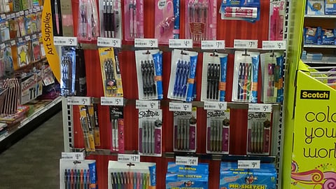 OfficeMax Pink Holiday Endcap