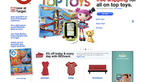 Target 'Top Toys' Carousel Ad
