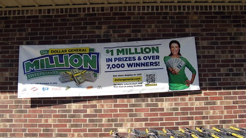 Dollar General 'Million Sweepstakes' Banner