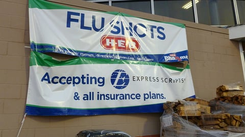 H-E-B 'Flu Shots' Banners
