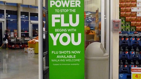 H-E-B 'Stop the Flu' Standee