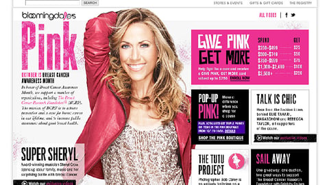 Bloomingdale's 'Pink' Landing Page