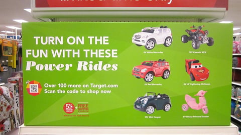 Target 'Power Rides' Endcap Sign