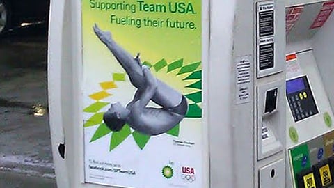 BP 'Team USA' Pump Sign