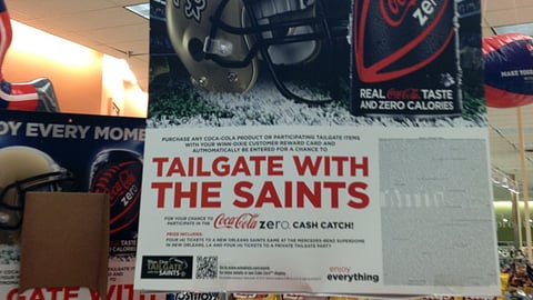 Coca-Cola Winn-Dixie 'Tailgate with the Saints' Pole Topper
