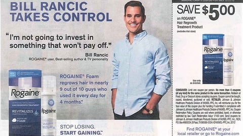 Rogaine 'Bill Rancic Takes Control' FSI