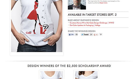 Diet Coke 'Young Designer Challenge' Microsite