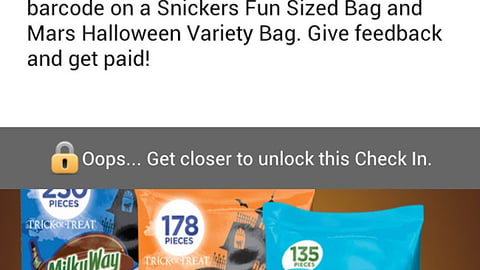 Snickers Walmart Jingit Check-In Page
