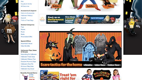 Walmart Halloween Landing Page