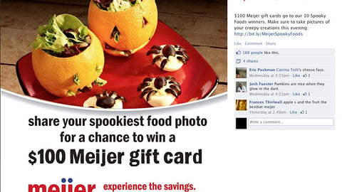 Meijer 'Spooky Foods' Facebook Update