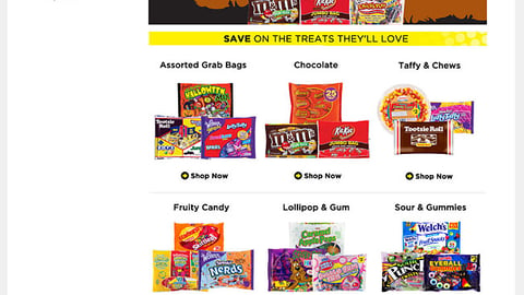 Dollar General 'Halloween Candy' Web Page