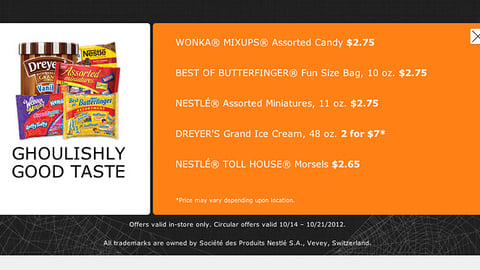 Dollar General Nestlé Halloween Offers Scroll-Through Carousel