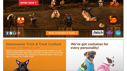 Petco 'Howloween' Landing Page