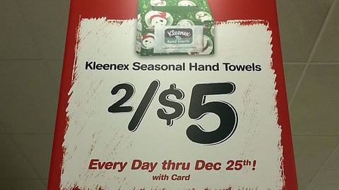 Safeway Kleenex 'Great Value' Ceiling Banner