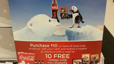 Coca-Cola Safeway Holiday Incentive Sign