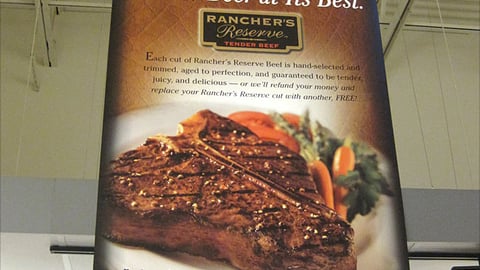 Dominick's Rancher's Reserve 'Tender Beef' Ceiling Banner