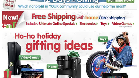 Walmart '12 Days of Giving' Email Banner Ad