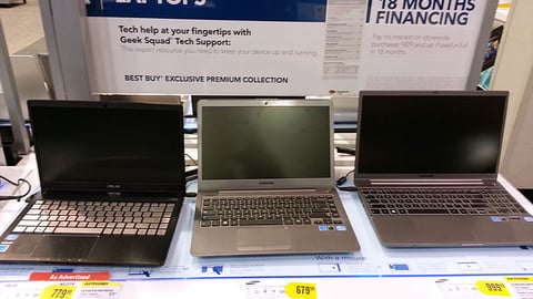 Best Buy 'Premium Collection' Table Display