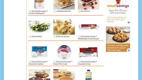 Albertsons 'Holiday Shopping List' Page