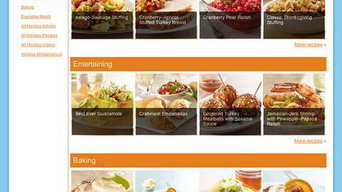 Albertsons 'My Holiday' Recipe Page