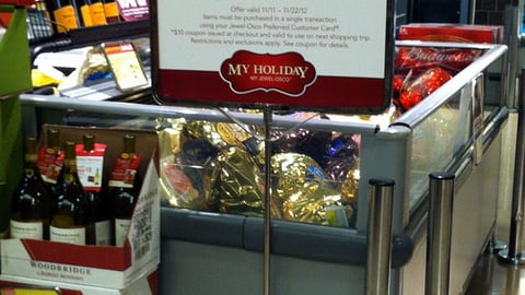 Jewel-Osco Multi-Brand 'Get $10' Stanchion Sign