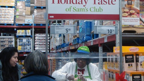 'Holiday Taste of Sam's Club' Cart Sign