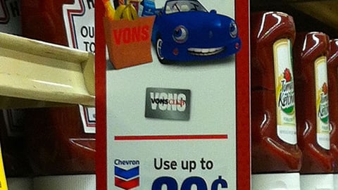 Vons Chevron 'Save at the Pump' Violator