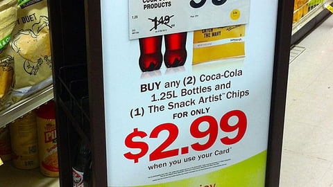 Safeway Coca-Cola Incentive Rack Sign