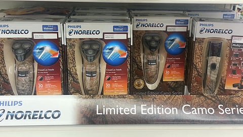 Norelco Walmart 'Camo Series' Shelf Tray