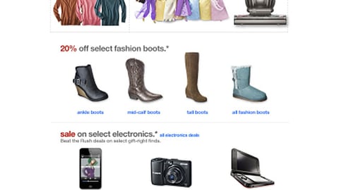 Target 'Beat the Rush' Email