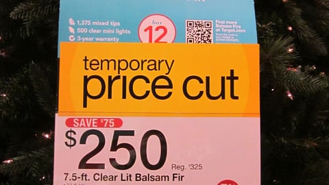 Target 'Balsam Fir' Price Label