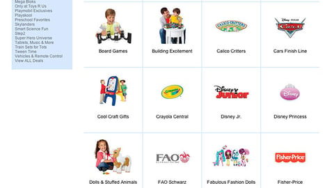 Toys "R" Us 'Great Big' Book Landing Page