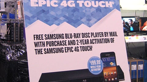 Best Buy Samsung 'Free Blu-ray Player' Easel Sign