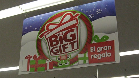 Walmart 'Big Gift' Ceiling Banner