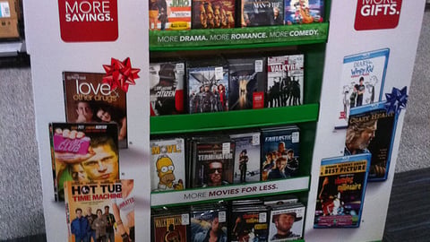 Best Buy 'More Gifts' DVD Floorstand