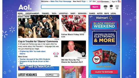 Aol.com Walmart 'Black Friday' Expandable Ad