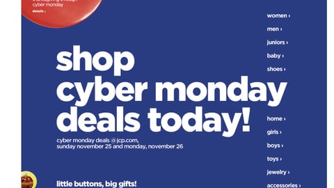 JCPenney 'Cyber Monday' Carousel Ad