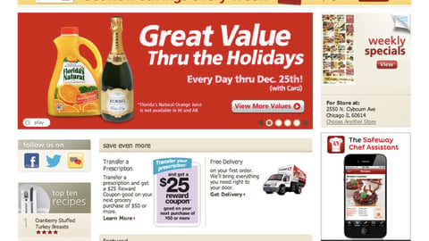 Safeway 'Great Value Thru the Holidays' Carousel Ad