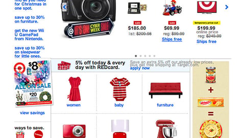 Target 'Cyber Week' Carousel Ad