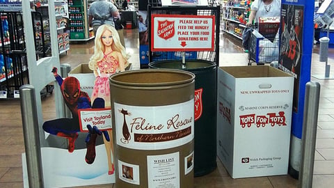 Walmart Holiday Donation Dump Bins