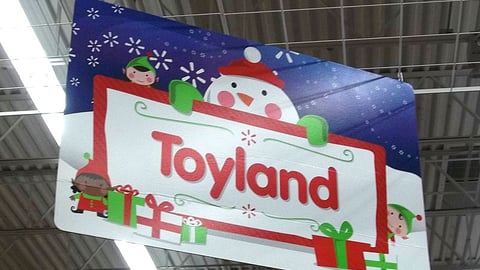 Walmart 'Toyland' Ceiling Banner
