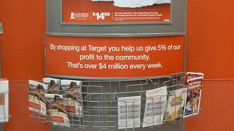 Target St. Jude 'Holiday Bullseye' Framed Sign
