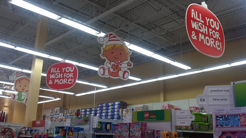 Toys "R" Us Holiday Ceiling Signs