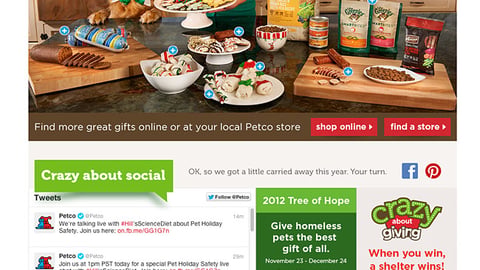 Petco 'Crazy About Pets' Landing Page