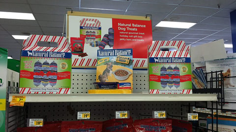 Natural Balance Petco Holiday Endcap Display