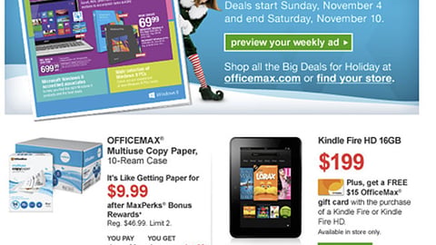 OfficeMax 'Windows 8 Is Here' Email