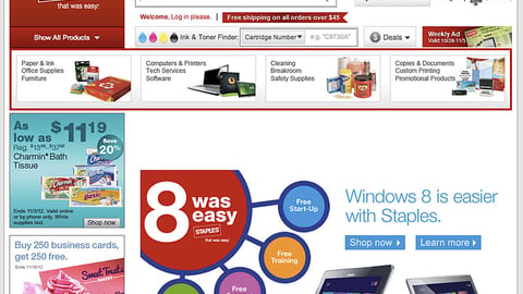 Staples '8 Was Easy' Leaderboard Ad